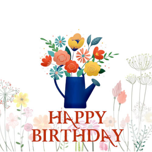 Flower birthday message cards and ecards